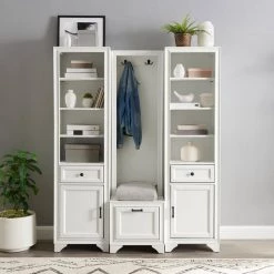 Tara White 3-Piece Entryway Set by CROSLEY FURNITURE -Deals CROSLEY FURNITURE Store white crosley furniture hall trees kf33009wh 31 1000