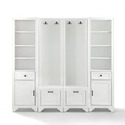 Tara White 4-Piece Entryway Set by CROSLEY FURNITURE -Deals CROSLEY FURNITURE Store white crosley furniture hall trees kf33010wh c3 1000