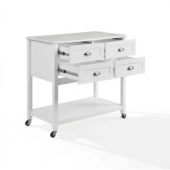 Connell White Kitchen Cart with Faux Marble Top by CROSLEY FURNITURE 13 Connell White Kitchen Cart with Faux Marble Top by CROSLEY FURNITURE -Deals CROSLEY FURNITURE Store white crosley furniture kitchen carts cf3036wm wh 4f 1000