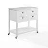 Connell White Kitchen Cart with Faux Marble Top by CROSLEY FURNITURE