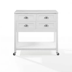 Connell White Kitchen Cart with Faux Marble Top by CROSLEY FURNITURE 12 Connell White Kitchen Cart with Faux Marble Top by CROSLEY FURNITURE -Deals CROSLEY FURNITURE Store white crosley furniture kitchen carts cf3036wm wh c3 1000
