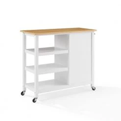 Tristan White Kitchen Island with Open Storage by CROSLEY FURNITURE -Deals CROSLEY FURNITURE Store white crosley furniture kitchen islands cf3035na wh 1f 1000