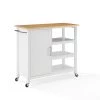 Tristan White Kitchen Island with Open Storage by CROSLEY FURNITURE