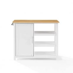 Tristan White Kitchen Island with Open Storage by CROSLEY FURNITURE -Deals CROSLEY FURNITURE Store white crosley furniture kitchen islands cf3035na wh fa 1000