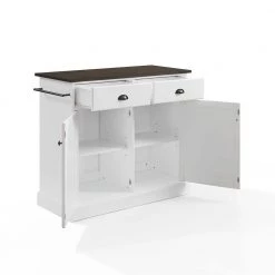 Shoreline White Kitchen Island with Wood Top by CROSLEY FURNITURE -Deals CROSLEY FURNITURE Store white crosley furniture kitchen islands cf3038br wh 4f 1000
