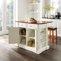 Coventry White Kitchen Island with Stools by CROSLEY FURNITURE -Deals CROSLEY FURNITURE Store white crosley furniture kitchen islands kf300075wh 44 1000
