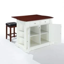 Coventry White Kitchen Island with Stools by CROSLEY FURNITURE -Deals CROSLEY FURNITURE Store white crosley furniture kitchen islands kf300075wh 4f 1000