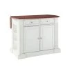 Coventry White Kitchen Island with Cherry Drop Leaf Top by CROSLEY FURNITURE -Deals CROSLEY FURNITURE Store white crosley furniture kitchen islands kf30007wh 64 1000