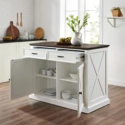 Clifton White Kitchen Island by CROSLEY FURNITURE 11 Clifton White Kitchen Island by CROSLEY FURNITURE -Deals CROSLEY FURNITURE Store white crosley furniture kitchen islands kf30070br wh 77 1000