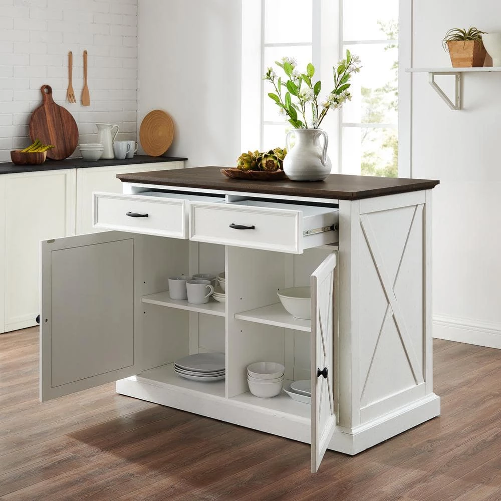 Clifton White Kitchen Island by CROSLEY FURNITURE 5 Clifton White Kitchen Island by CROSLEY FURNITURE - Image 3