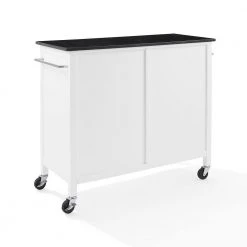 Soren White Kitchen Island with Black Granite Top by CROSLEY FURNITURE -Deals CROSLEY FURNITURE Store white crosley furniture kitchen islands kf30090bg wh 1f 1000