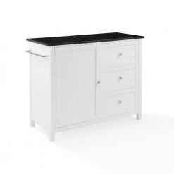 Soren White Kitchen Island with Black Granite Top by CROSLEY FURNITURE -Deals CROSLEY FURNITURE Store white crosley furniture kitchen islands kf30090bg wh 44 1000
