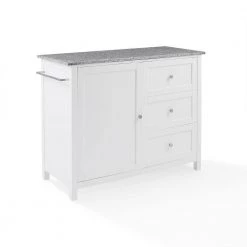 Soren White Kitchen Island with Gray Granite Top by CROSLEY FURNITURE -Deals CROSLEY FURNITURE Store white crosley furniture kitchen islands kf30090gg wh 1f 1000