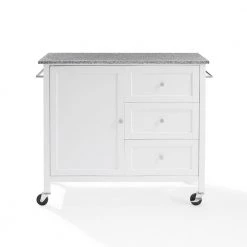 Soren White Kitchen Island with Gray Granite Top by CROSLEY FURNITURE -Deals CROSLEY FURNITURE Store white crosley furniture kitchen islands kf30090gg wh c3 1000