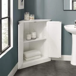 Shoreline White Stackable Corner Pantry by CROSLEY FURNITURE -Deals CROSLEY FURNITURE Store white crosley furniture pantry cabinets cf3118 wh 44 1000