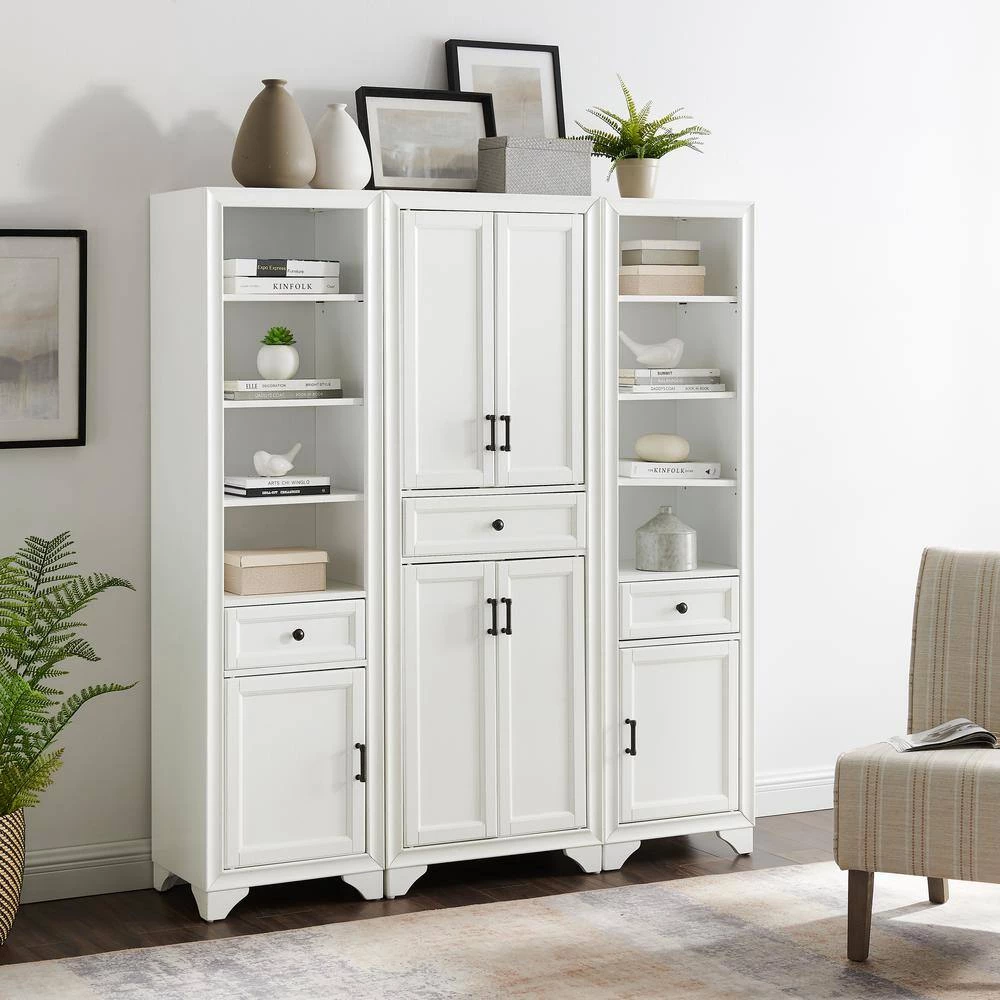 Tara 67.75 in. White Pantry Set by CROSLEY FURNITURE 4 Tara 67.75 in. White Pantry Set by CROSLEY FURNITURE - Image 2