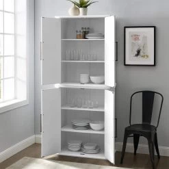 Bartlett White Tall Food Pantry by CROSLEY FURNITURE -Deals CROSLEY FURNITURE Store white crosley furniture pantry cabinets kf33021wh 31 1000