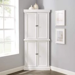 Shoreline White Corner Pantry by CROSLEY FURNITURE 13 Shoreline White Corner Pantry by CROSLEY FURNITURE -Deals CROSLEY FURNITURE Store white crosley furniture pantry cabinets kf33022wh 31 1000