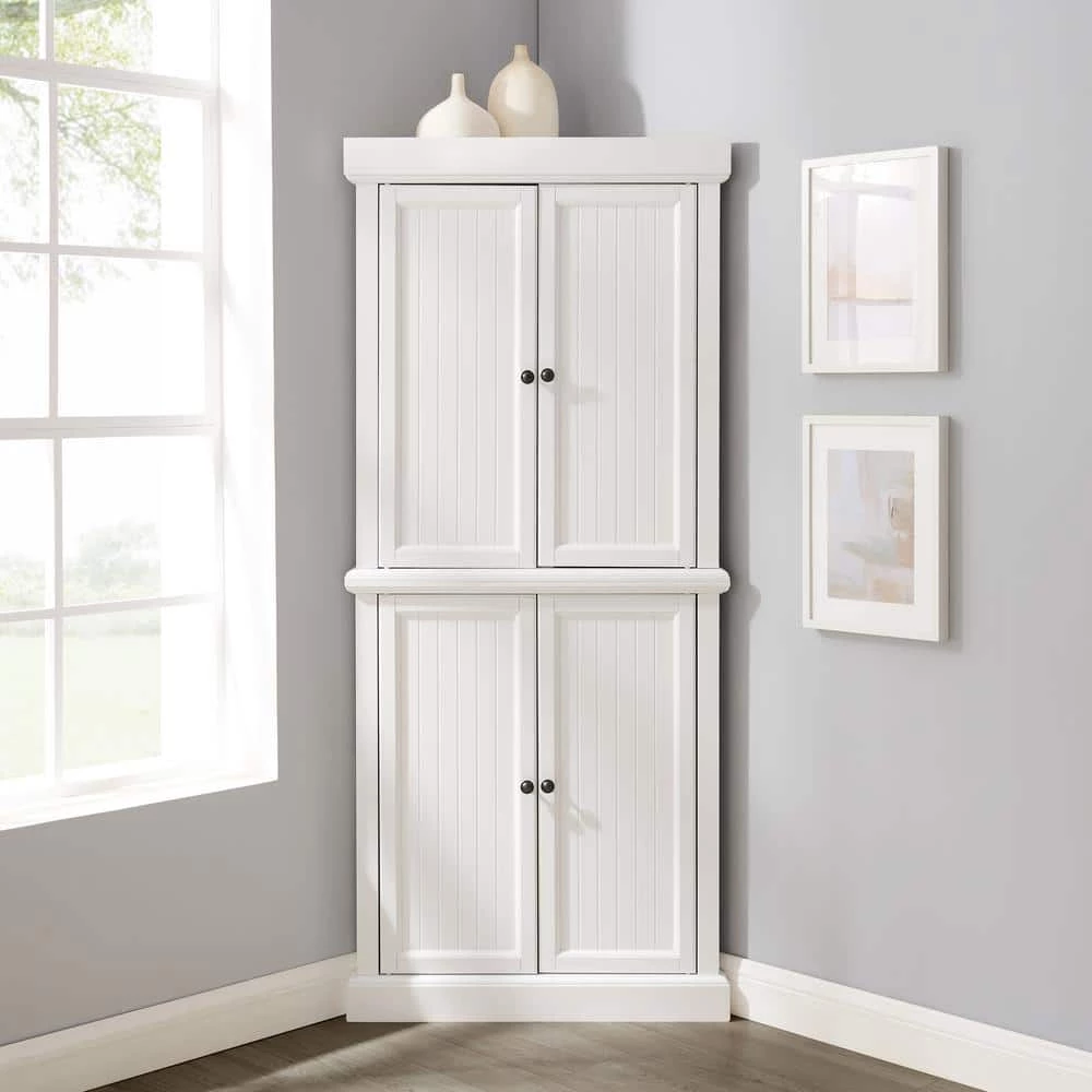 Shoreline White Corner Pantry by CROSLEY FURNITURE 8 Shoreline White Corner Pantry by CROSLEY FURNITURE - Image 6