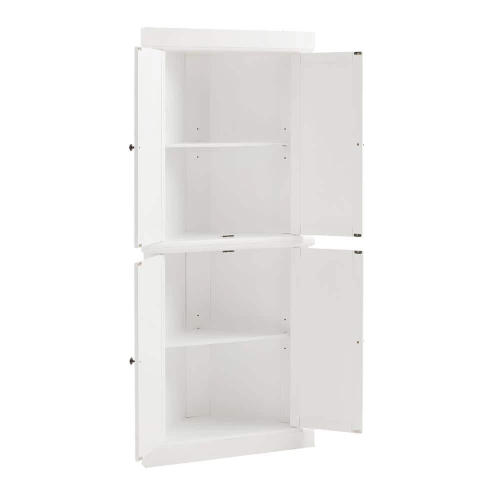Shoreline White Corner Pantry by CROSLEY FURNITURE 6 Shoreline White Corner Pantry by CROSLEY FURNITURE - Image 4