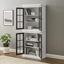Cecily White Tall Storage Pantry by CROSLEY FURNITURE -Deals CROSLEY FURNITURE Store white crosley furniture pantry cabinets kf33023 wh 77 1000