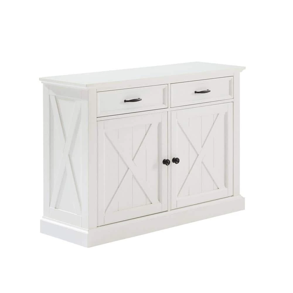 Clifton Distressed White Sideboard by CROSLEY FURNITURE 3 Clifton Distressed White Sideboard by CROSLEY FURNITURE