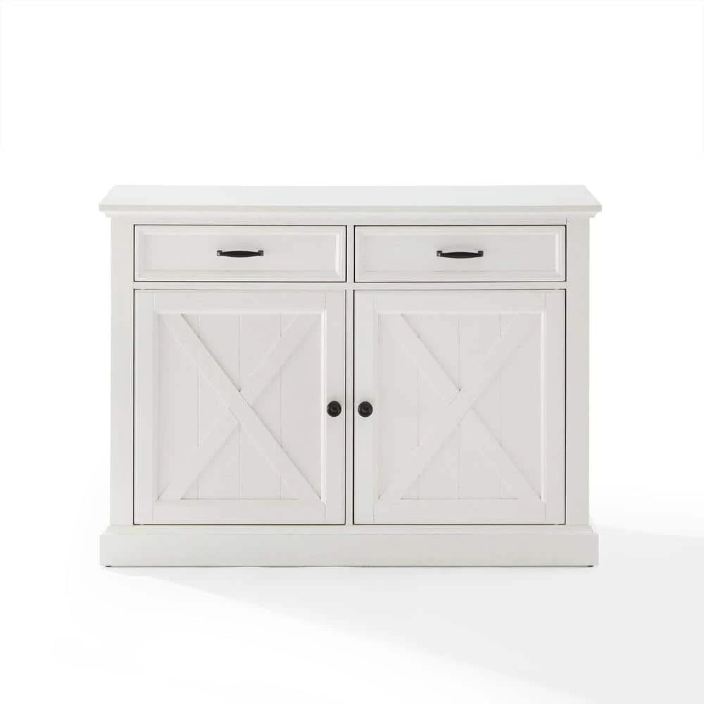 Clifton Distressed White Sideboard by CROSLEY FURNITURE 5 Clifton Distressed White Sideboard by CROSLEY FURNITURE - Image 3
