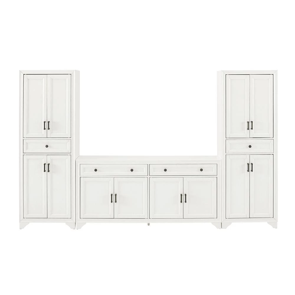 Tara White Sideboard with Pantries by CROSLEY FURNITURE 5 Tara White Sideboard with Pantries by CROSLEY FURNITURE - Image 4
