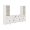 Tara White Sideboard with Bookshelves by CROSLEY FURNITURE -Deals CROSLEY FURNITURE Store white crosley furniture sideboards buffet tables kf33014wh 64 1000