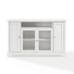 Campbell 60 in. White Wood TV Stand Fits TVs Up to 60 in. with Storage Doors by CROSLEY FURNITURE -Deals CROSLEY FURNITURE Store white crosley furniture tv stands cf101060 wh c3 1000