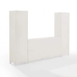 Tara 97 in. White Entertainment Center with 4-Drawers Fits TV's up to 65 in. with Bookshelves by CROSLEY FURNITURE -Deals CROSLEY FURNITURE Store white crosley furniture tv stands kf33015wh 1f 1000