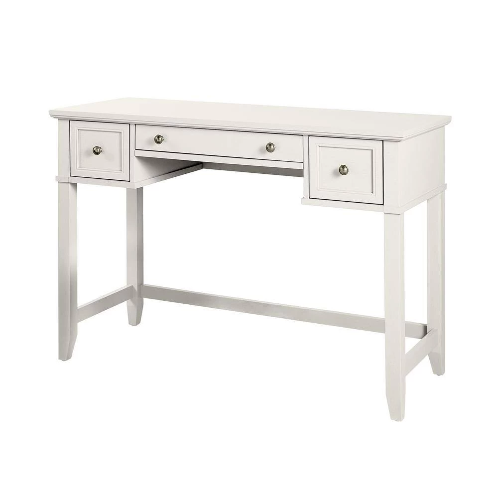 19 in. Rectangular White 3 Drawer Writing Desk with Keyboard Tray by CROSLEY FURNITURE 5 19 in. Rectangular White 3 Drawer Writing Desk with Keyboard Tray by CROSLEY FURNITURE - Image 3