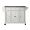 Full Size White Kitchen Cart with Granite Top by CROSLEY FURNITURE