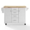Elliott White Kitchen Cart with Natural Wood Top by CROSLEY FURNITURE 2 Elliott White Kitchen Cart with Natural Wood Top by CROSLEY FURNITURE -Deals CROSLEY FURNITURE Store white with natural wood top crosley furniture kitchen carts cf3018wh na 64 1000