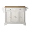 Lafayette White Kitchen Island with Wood Top by CROSLEY FURNITURE