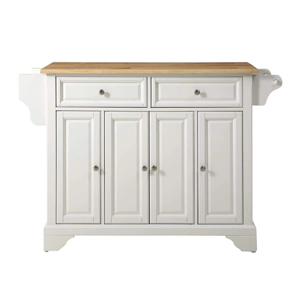 Lafayette White Kitchen Island with Wood Top by CROSLEY FURNITURE 3 Lafayette White Kitchen Island with Wood Top by CROSLEY FURNITURE
