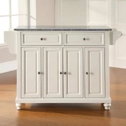 Cambridge White Kitchen Island with Granite Top by CROSLEY FURNITURE 8 Cambridge White Kitchen Island with Granite Top by CROSLEY FURNITURE -Deals CROSLEY FURNITURE Store white with salt and pepper granite top crosley furniture kitchen islands kf30003dwh 4f 1000
