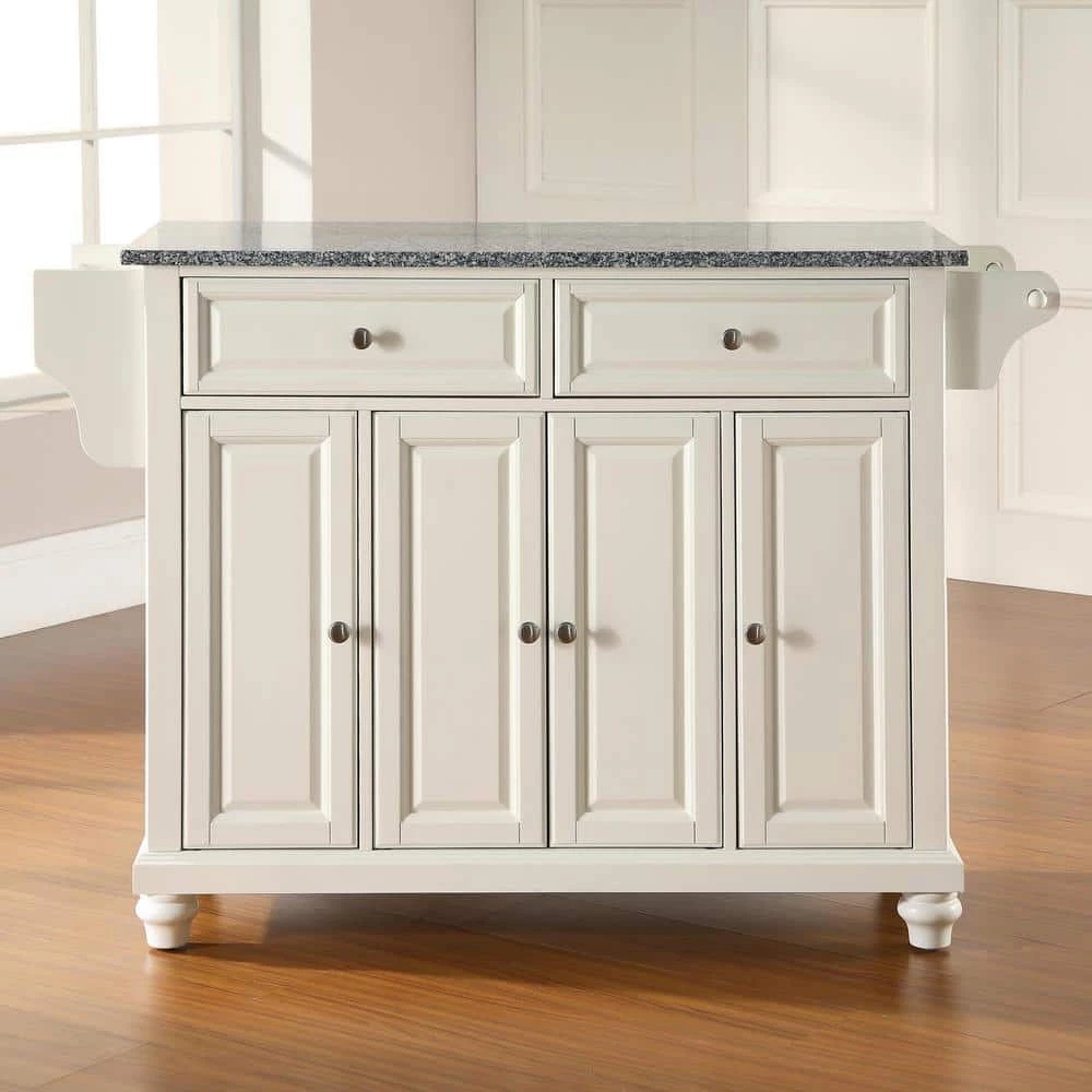 Cambridge White Kitchen Island with Granite Top by CROSLEY FURNITURE 5 Cambridge White Kitchen Island with Granite Top by CROSLEY FURNITURE - Image 3