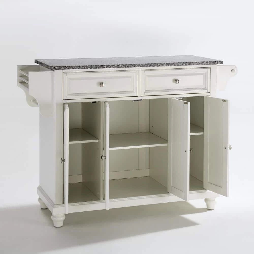 Cambridge White Kitchen Island with Granite Top by CROSLEY FURNITURE 4 Cambridge White Kitchen Island with Granite Top by CROSLEY FURNITURE - Image 2