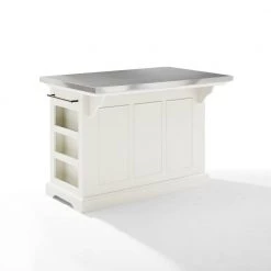 Julia White Kitchen Island with Towel Rack by CROSLEY FURNITURE 19 Julia White Kitchen Island with Towel Rack by CROSLEY FURNITURE -Deals CROSLEY FURNITURE Store white with stainless top crosley furniture kitchen islands kf30025awh 1d 1000