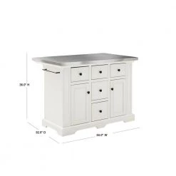 Julia White Kitchen Island with Towel Rack by CROSLEY FURNITURE 17 Julia White Kitchen Island with Towel Rack by CROSLEY FURNITURE -Deals CROSLEY FURNITURE Store white with stainless top crosley furniture kitchen islands kf30025awh 40 1000