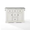 Julia White Kitchen Island with Towel Rack by CROSLEY FURNITURE -Deals CROSLEY FURNITURE Store white with stainless top crosley furniture kitchen islands kf30025awh 64 1000
