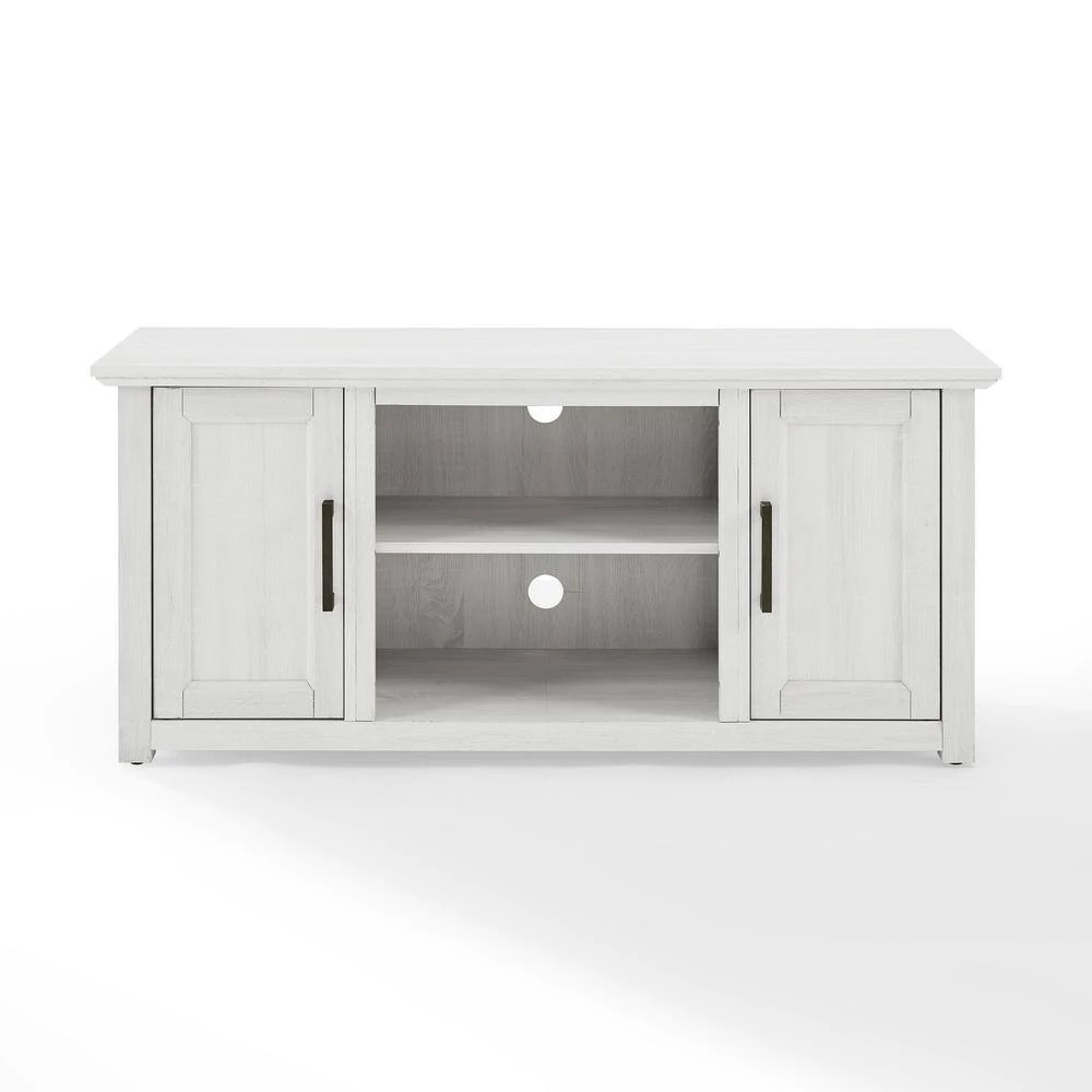 Camden 48 in. Whitewash Low Profile TV Stand Fits 50 in. TV with Cable Management by CROSLEY FURNITURE 6 Camden 48 in. Whitewash Low Profile TV Stand Fits 50 in. TV with Cable Management by CROSLEY FURNITURE - Image 4
