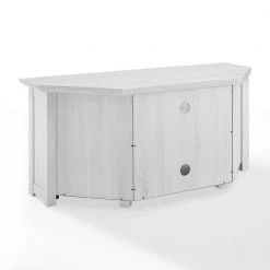 Camden Whitewash 48 in. Corner TV Stand Fits 50 in. TV with Cable Management by CROSLEY FURNITURE -Deals CROSLEY FURNITURE Store whitewash crosley furniture tv stands cf101248 ww 4f 1000
